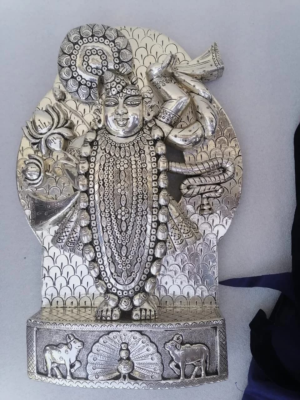 Hallmarked 999 Coin & Idol — silver shagun piece