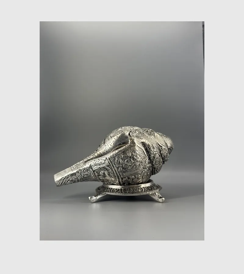 Ganesha Shankh with Stand · silver-plated · auspicious